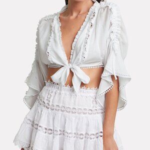 Beautiful Charo Ruiz White Kissa Top Size Small New with tags